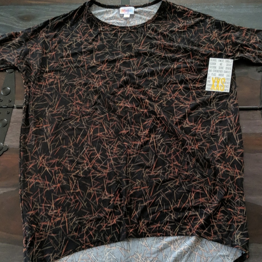Lularoe irma bnwt black and brown leggings